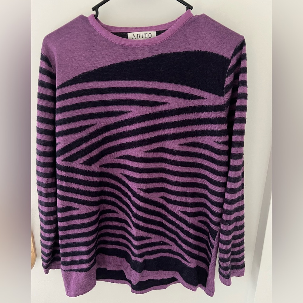 Abito Purple Striped Sweater